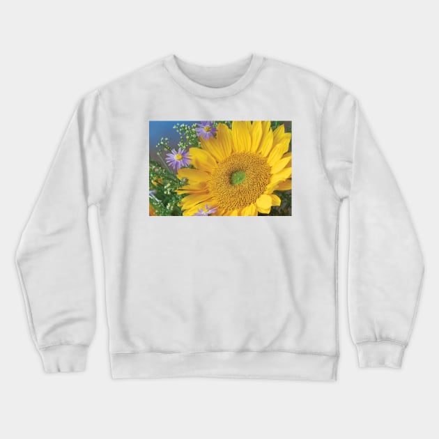 Common Sunflower And Asters North America I Crewneck Sweatshirt by RhysDawson